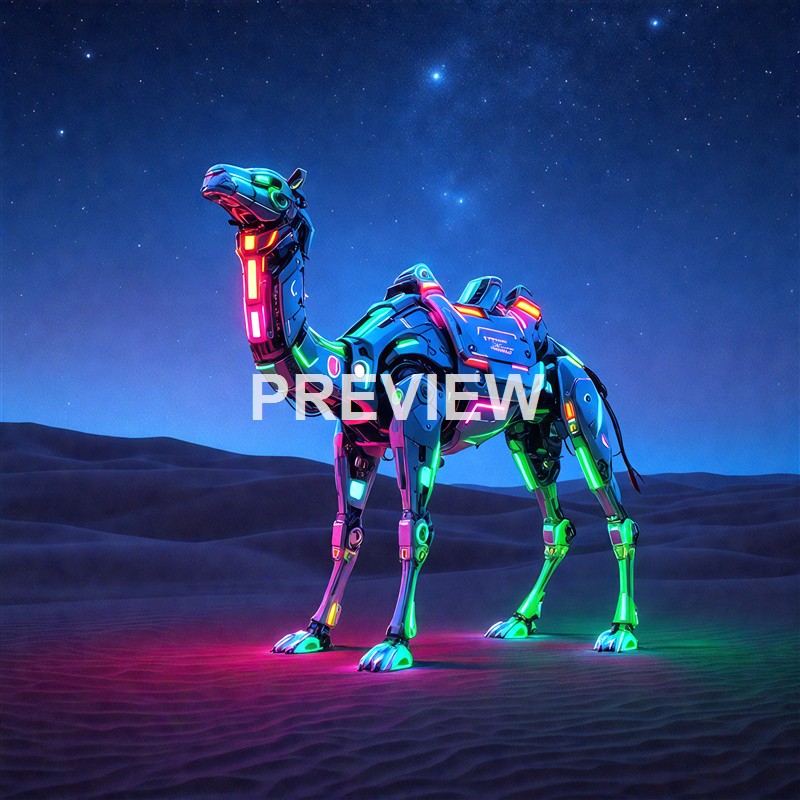 20588 - a-robotic-camel-in-a-neon-glowing-desert_00002__result
